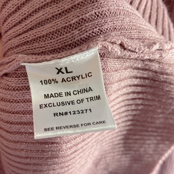 Stella Tweed Ribbed Mock Turtleneck Long Sleeve Top - Picture 5 of 7